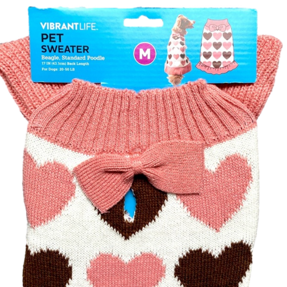 Pet Sweater - Valentine's Day Hearts - Brand New - Picture 5 of 7